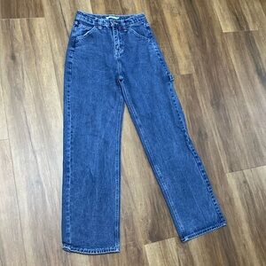 Blue Jean high waist wide straight legs